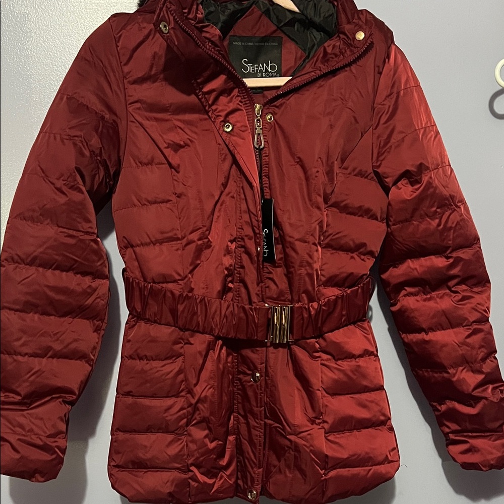 Red Puffer Coat - Picture 2 of 4